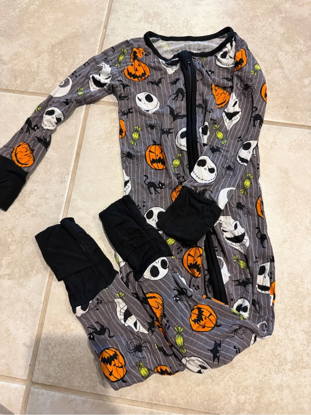 Little Sleepies Halloween Jack Skellington Sleep Sack - Gray, Orange & Black